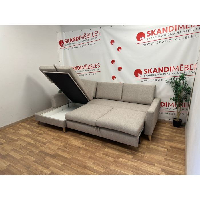 Sofa MARIO SLEEPING (Left corner, extendable)(Beige)(Exposition) Sofa MARIO SLEEPING (Left corner, extendable)(Beige)(Exposition)